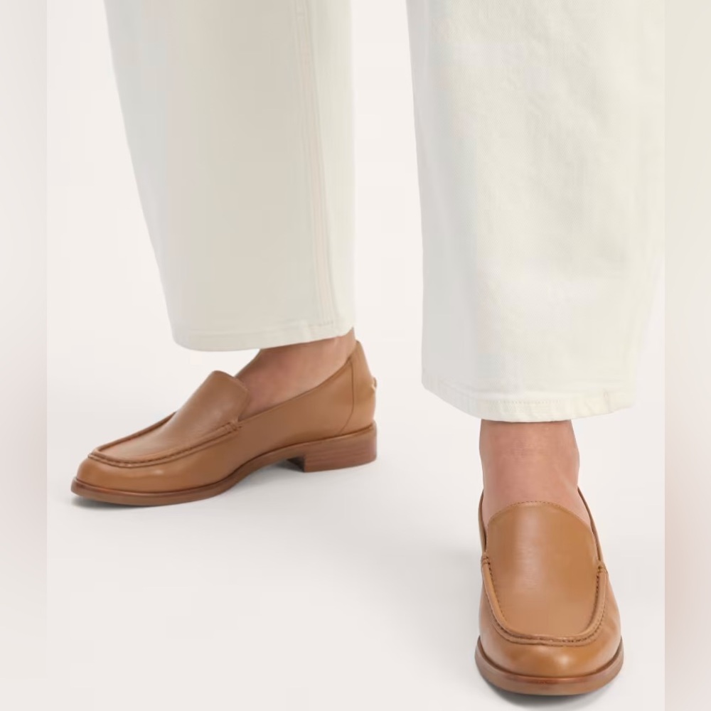 Everlane Tan Leather Penny Loafers